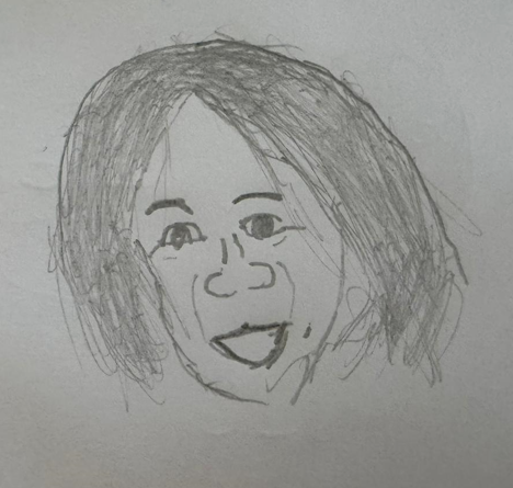drawing of a happy person